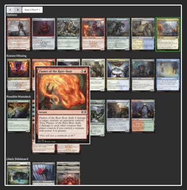 【MTGアリーナ：リミテ専用トラッカー17Lands】ドラフトピッ .